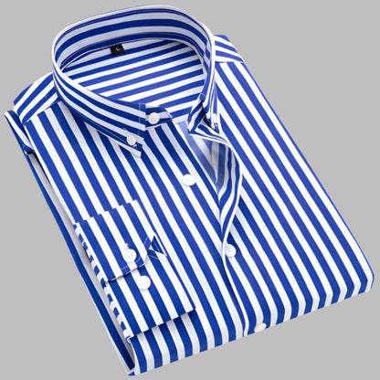 Long Sleeve Striped Shirt - Darkblue
