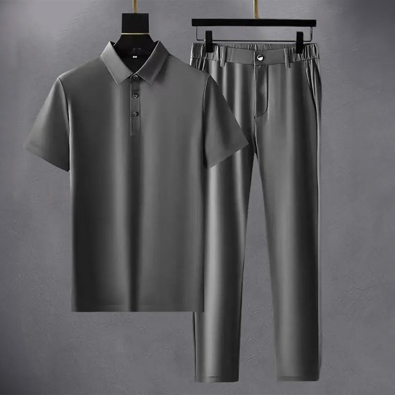 Leather Casual Sneakers - Gray
