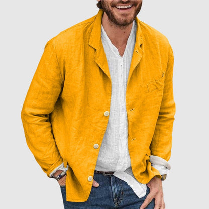Casual Blazer Jacket - Yellow