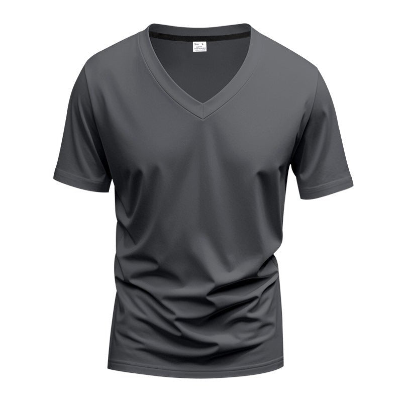 Men's Slim-Fit V-Neck T-Shirt - Dark Grey