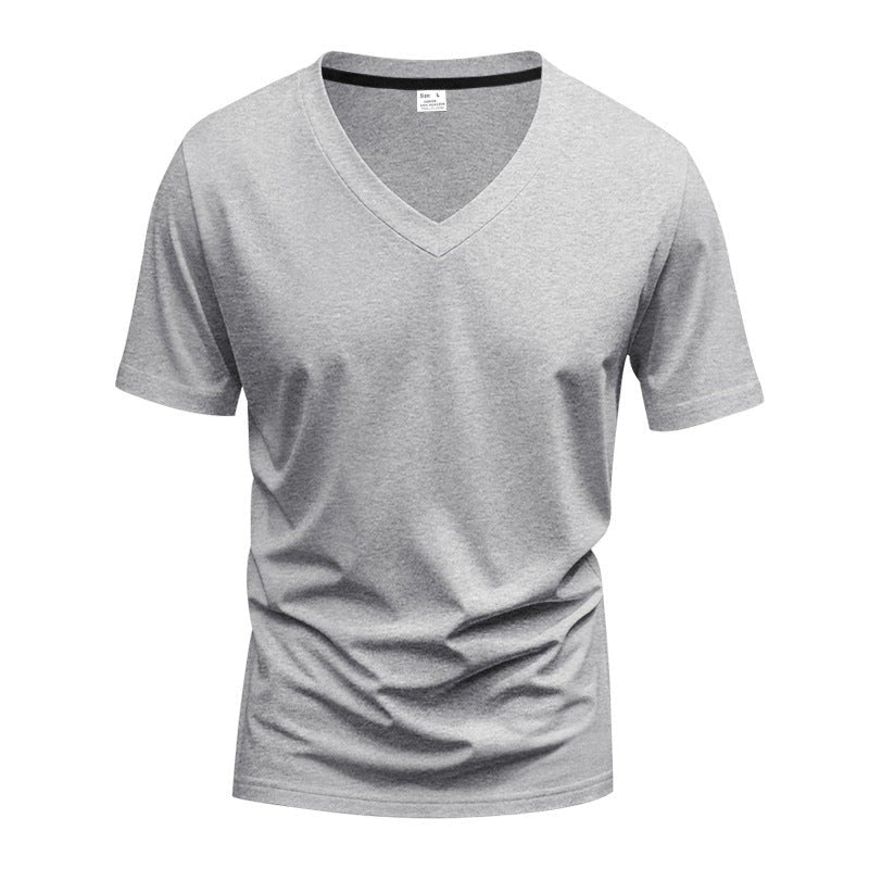 Men's Slim-Fit V-Neck T-Shirt - Light Grey