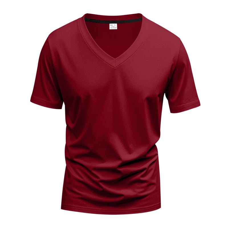 Men's Slim-Fit V-Neck T-Shirt - Red