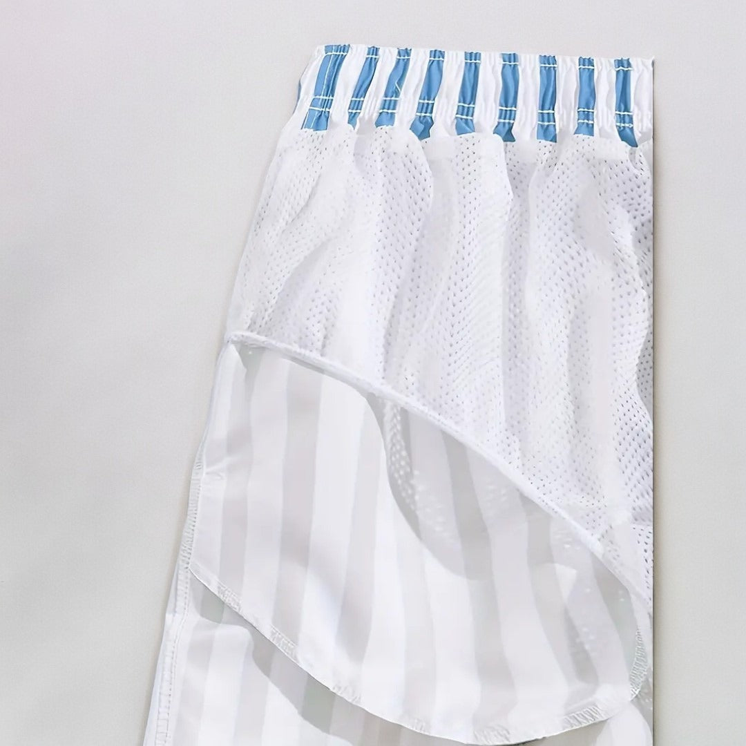 Striped Swim Trunks
