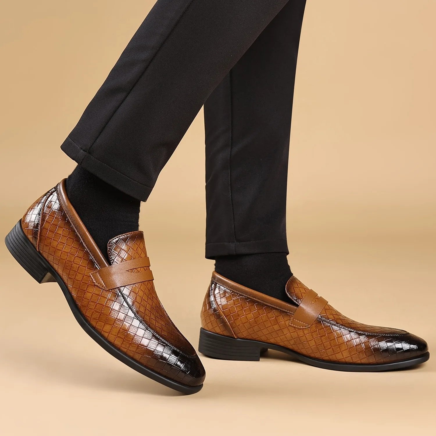 Men's Woven Penny Loafers