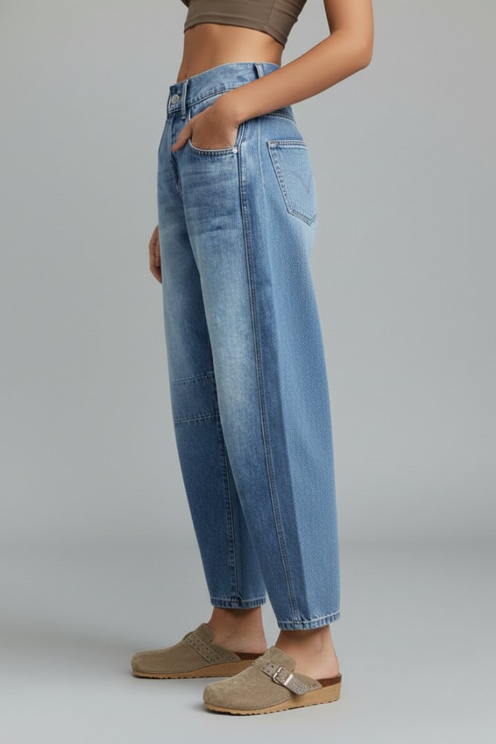 Women's High-Rise Barrel Jeans
