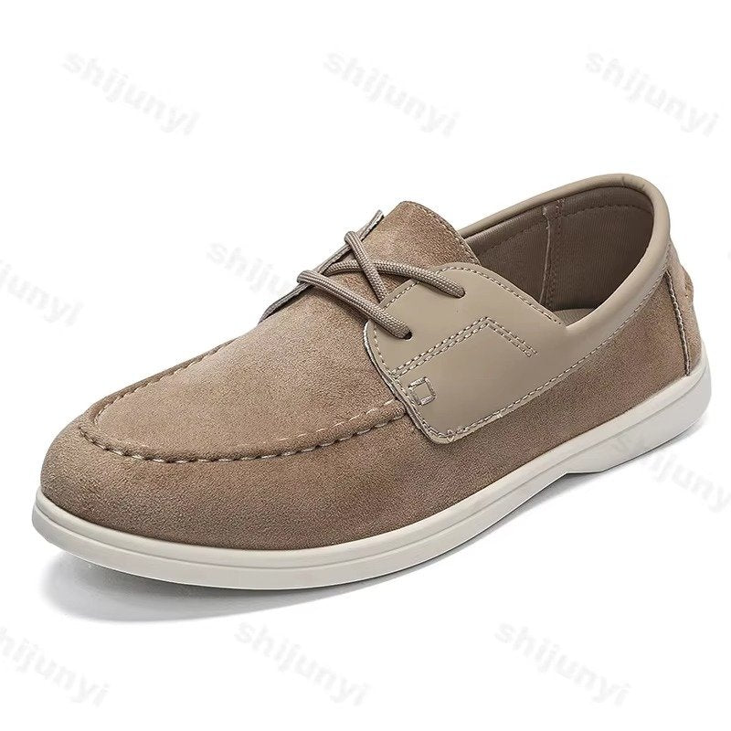 Men's Suede Moc-Toe Boat Shoes