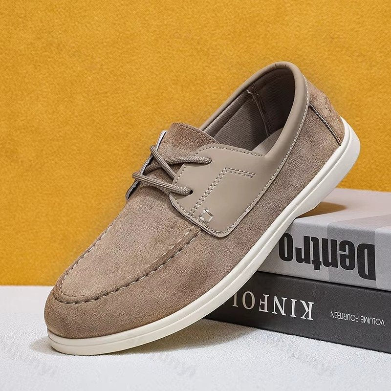 Men's Suede Moc-Toe Boat Shoes