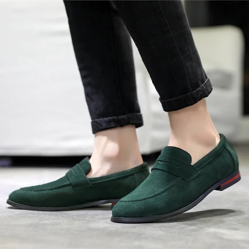 Men's Suede Penny Loafers