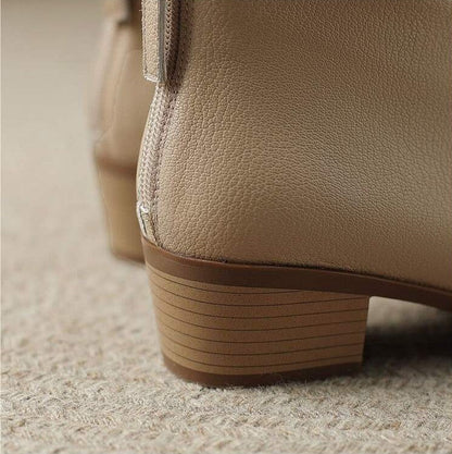Block Heel Ankle Boots