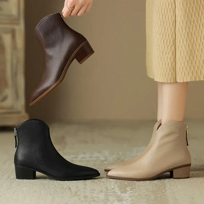 Block Heel Ankle Boots