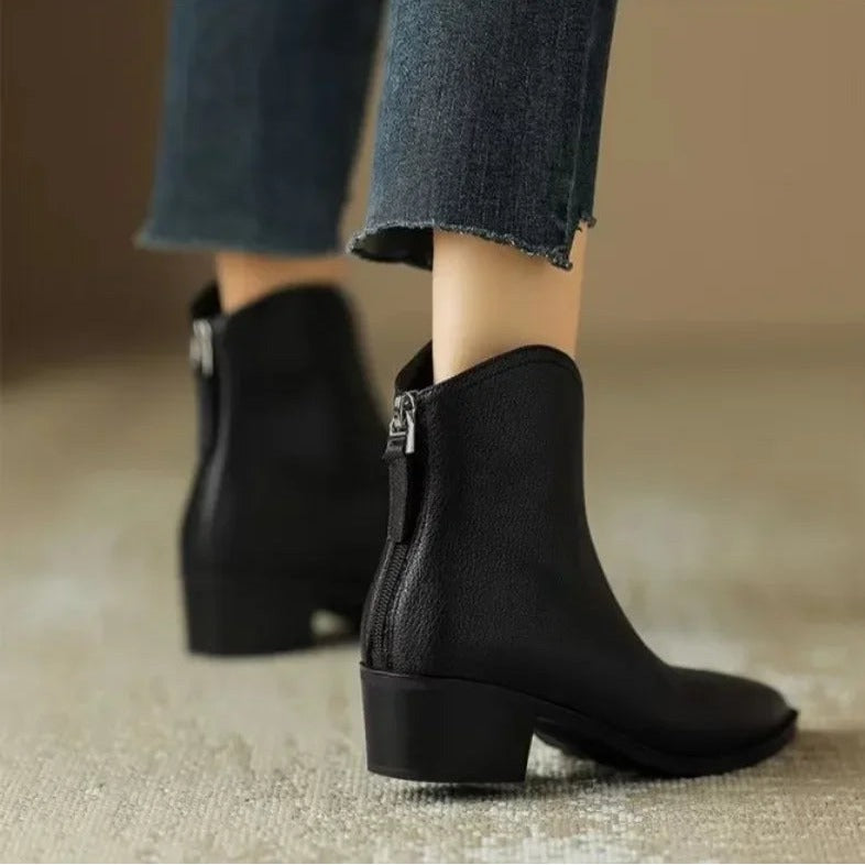 Block Heel Ankle Boots