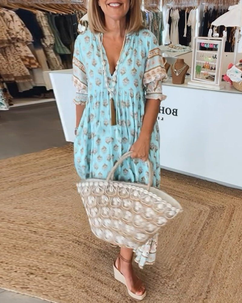 Boho Summer Midi Dress