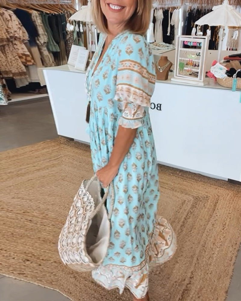 Boho Summer Midi Dress