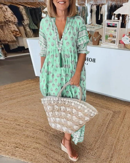 Boho Summer Midi Dress