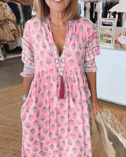 Boho Summer Midi Dress