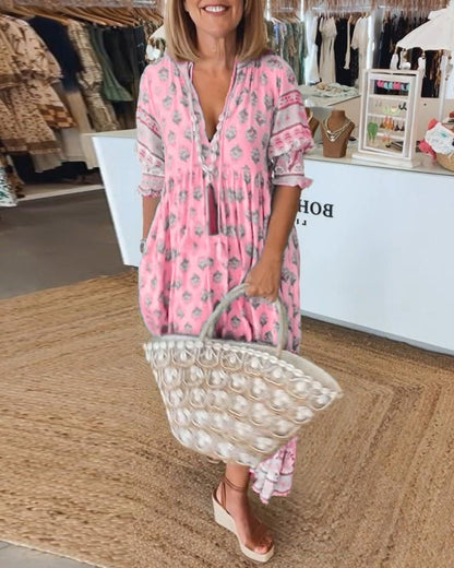 Boho Summer Midi Dress