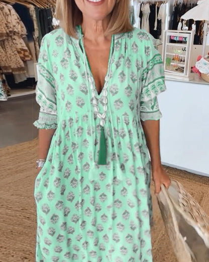 Boho Summer Midi Dress