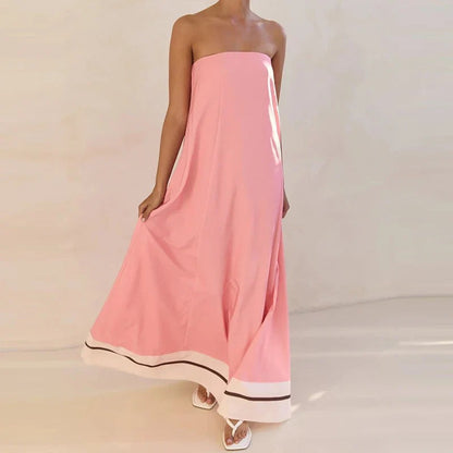 Strapless Floral Maxi Dress