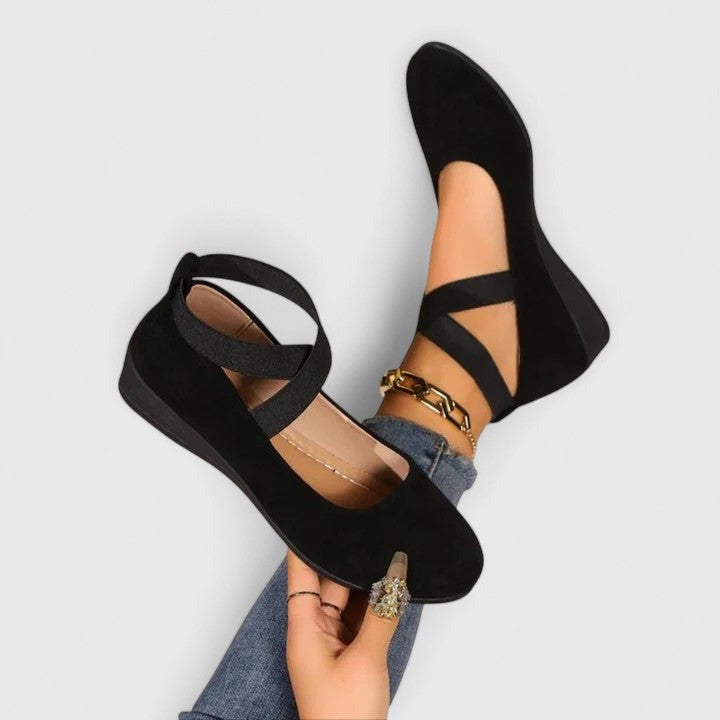 Mary Jane Ballet Flats - Black