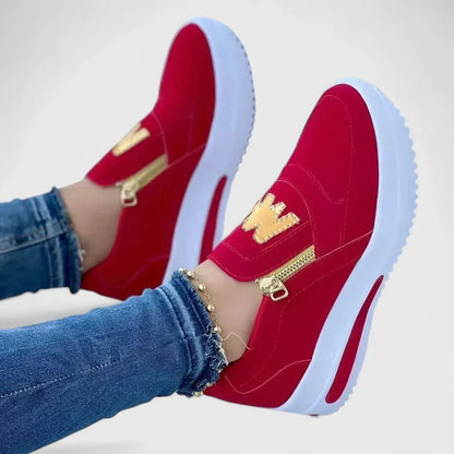 Chunky Platform Sneakers - Red