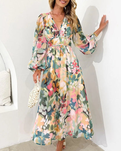 Floral Wedding Guest Maxi Dress