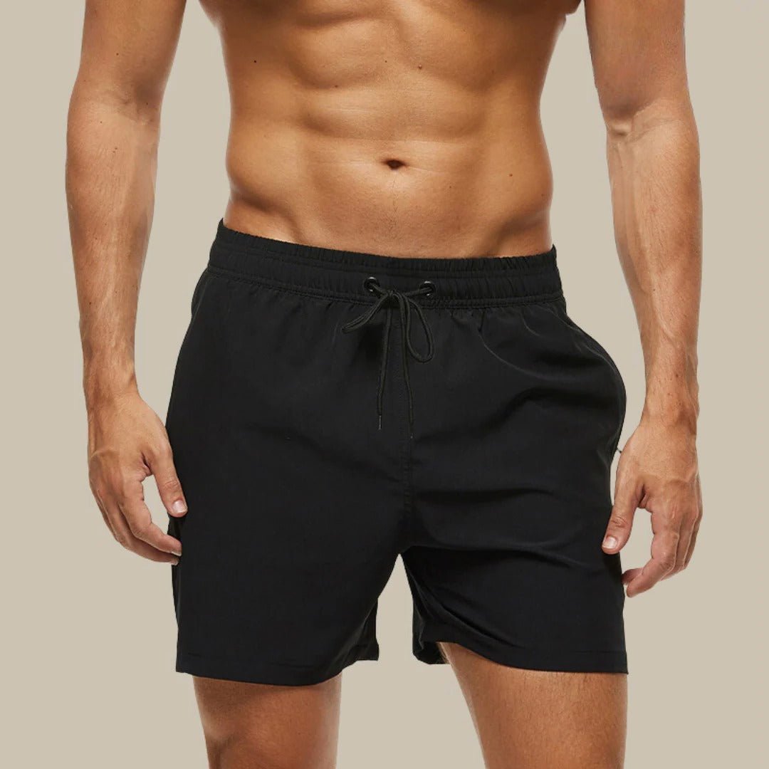 Men's Beach Swim Shorts - Black