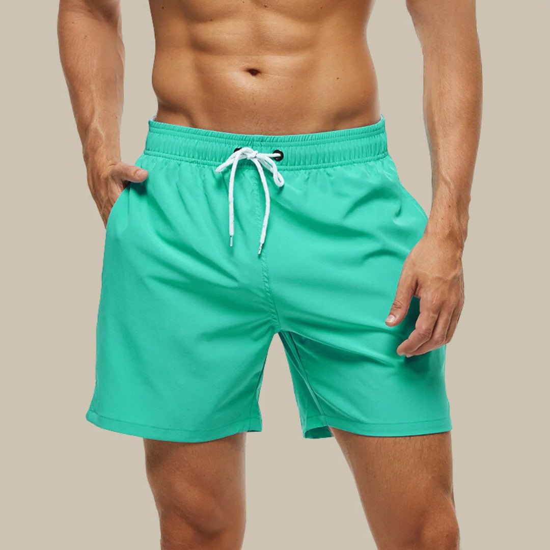 Men's Beach Swim Shorts - Turquoise