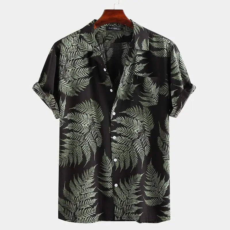 Men's Camp Collar Shirt - Black
