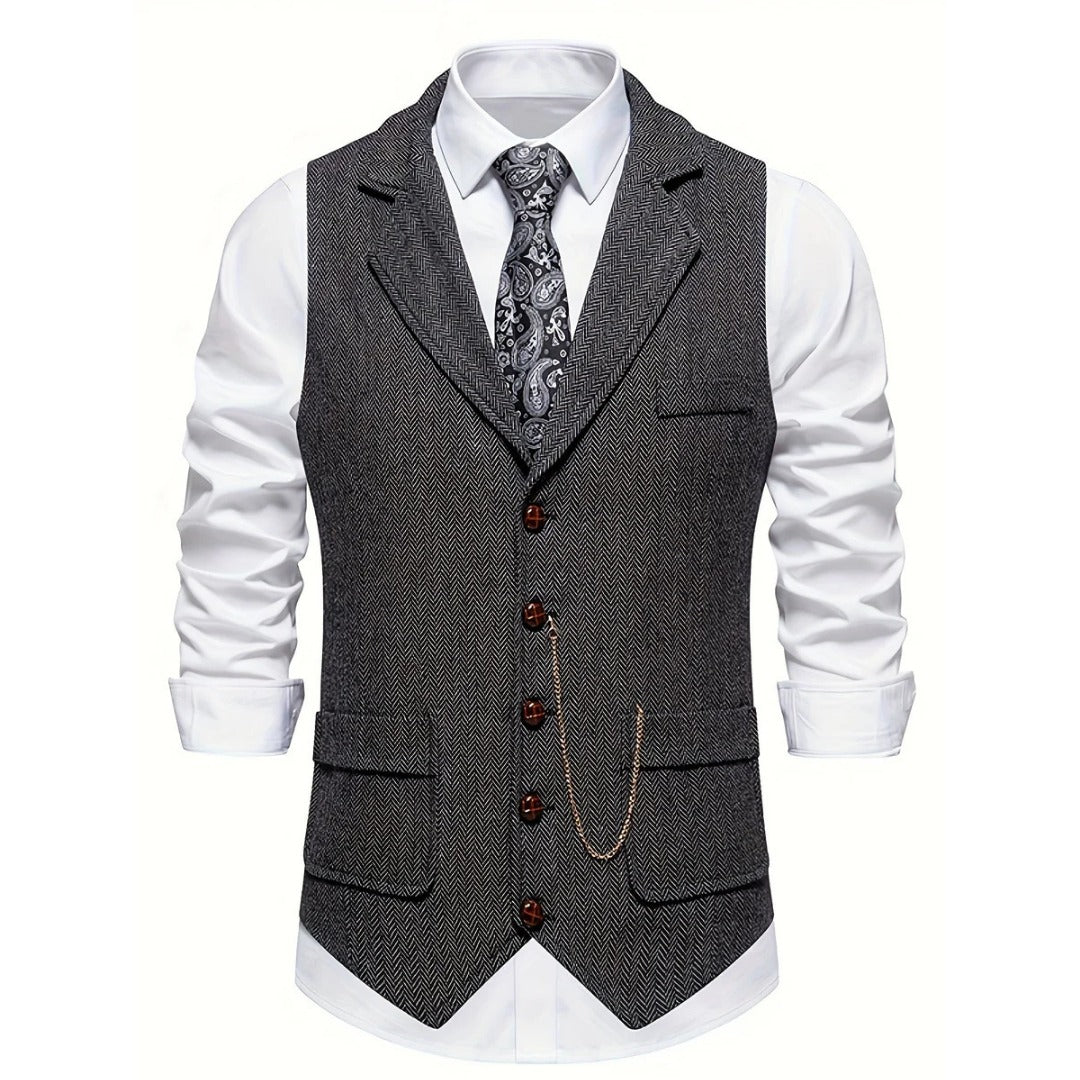Slim Fit Suit Vest - Deep Gray