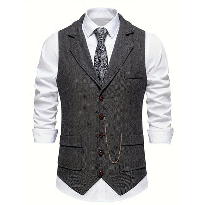 Slim Fit Suit Vest - Deep Gray