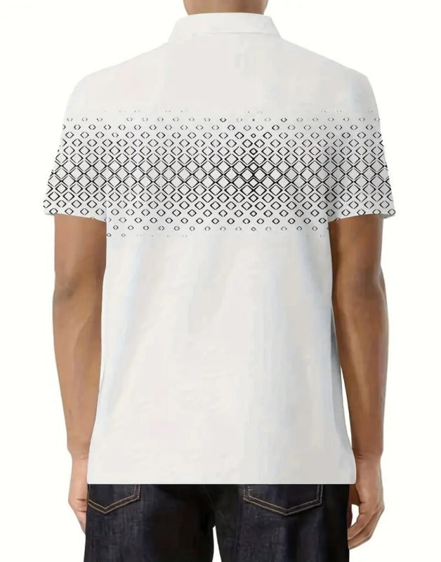 Short Sleeve Printed Polo Shirt
