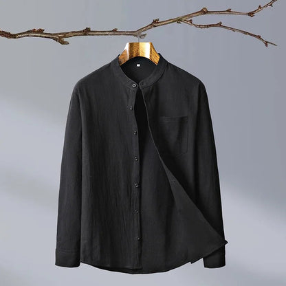 Casual Long Sleeve Shirt - Black