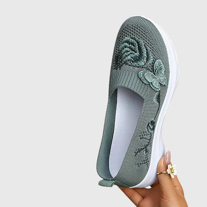 Butterfly Embroidered Sneakers