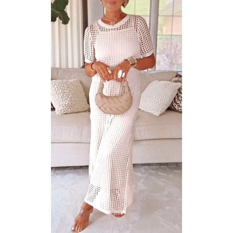 Crochet Maxi Dress - White