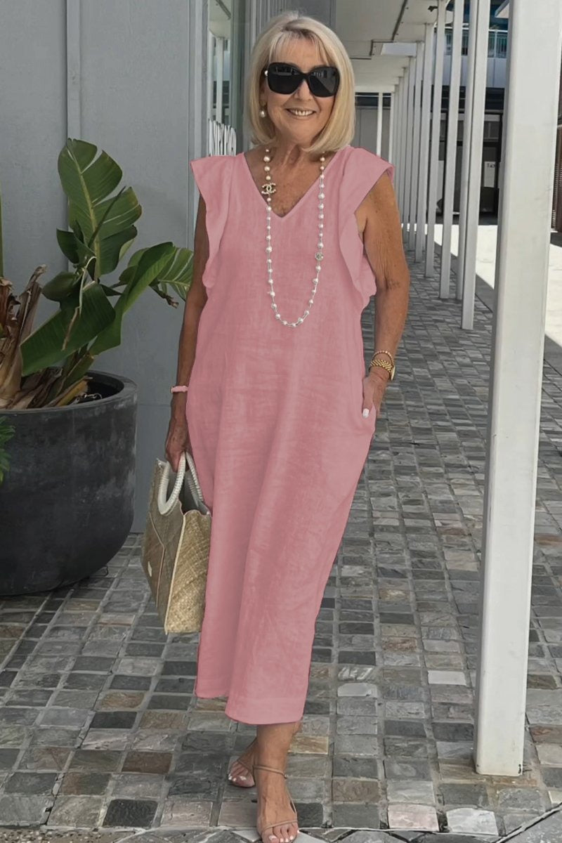 Sleeveless Summer Dress - Pink