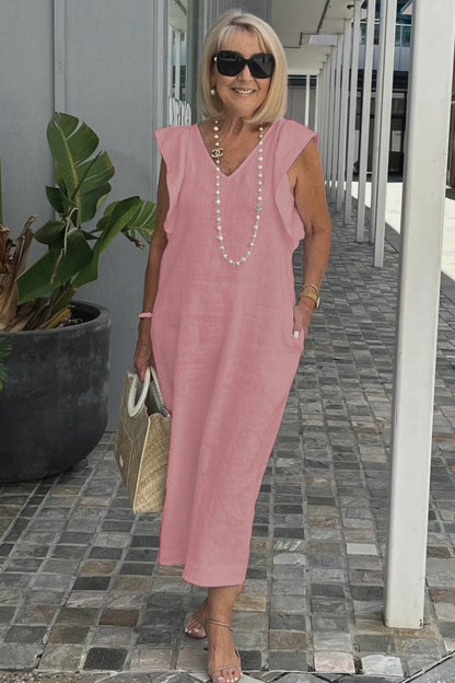 Sleeveless Summer Dress - Pink