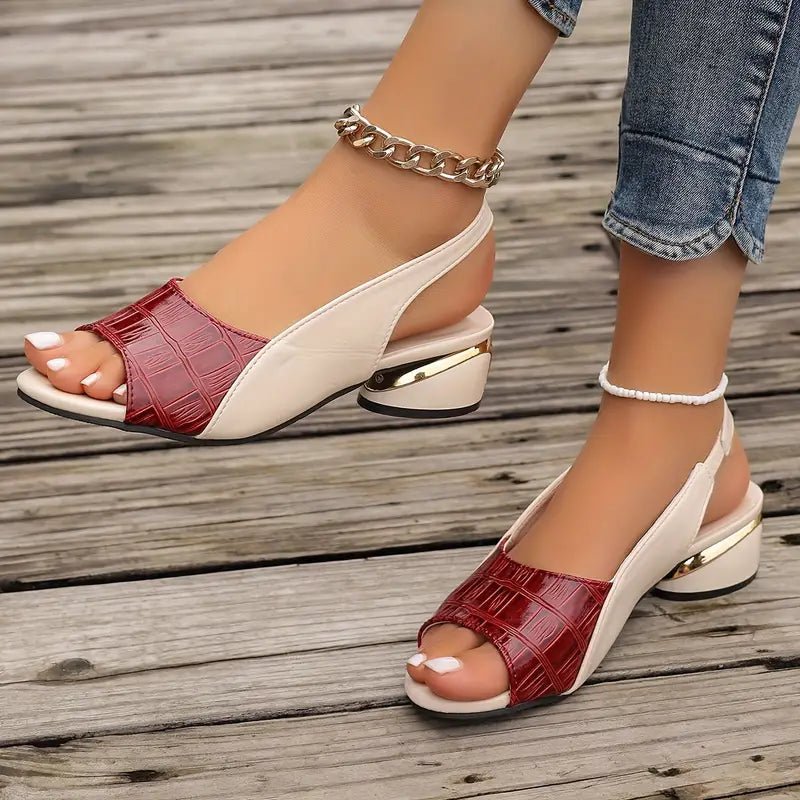 Women's Slingback Block Heel Sandals