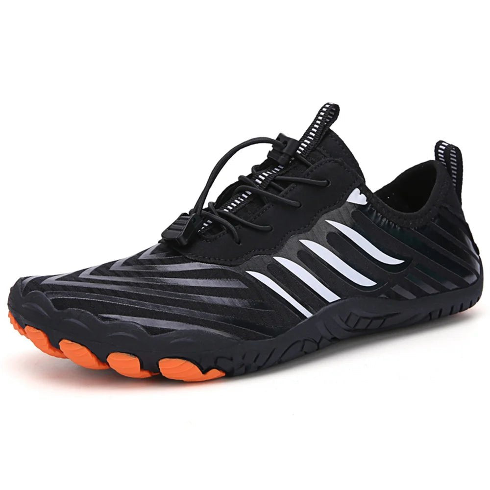 Unisex Striped Water Shoes - Black