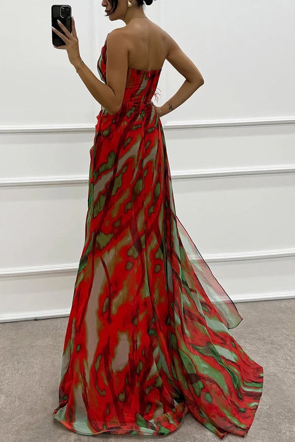 Formal One Shoulder Maxi Dress
