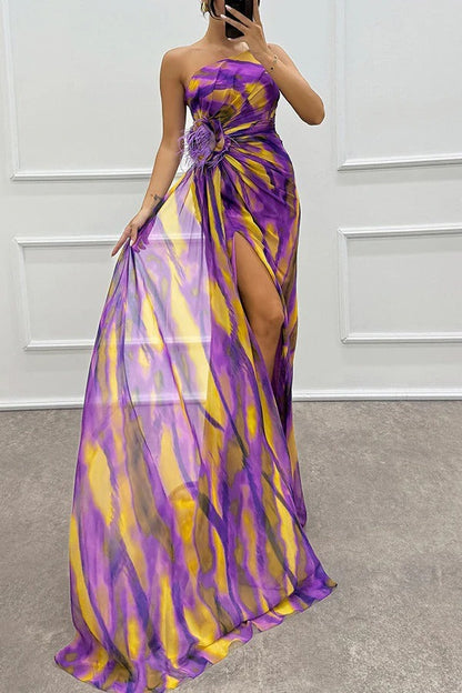 Formal One Shoulder Maxi Dress