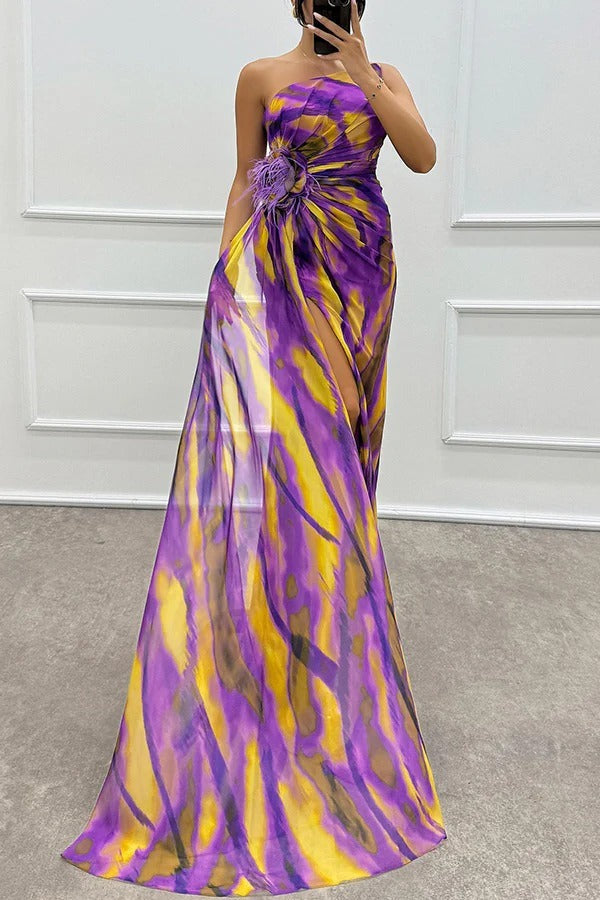 Formal One Shoulder Maxi Dress