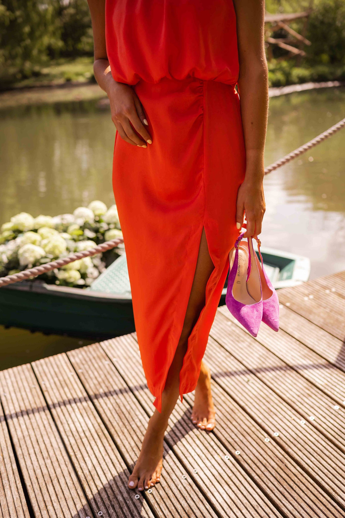 Halter Neck Midi Dress