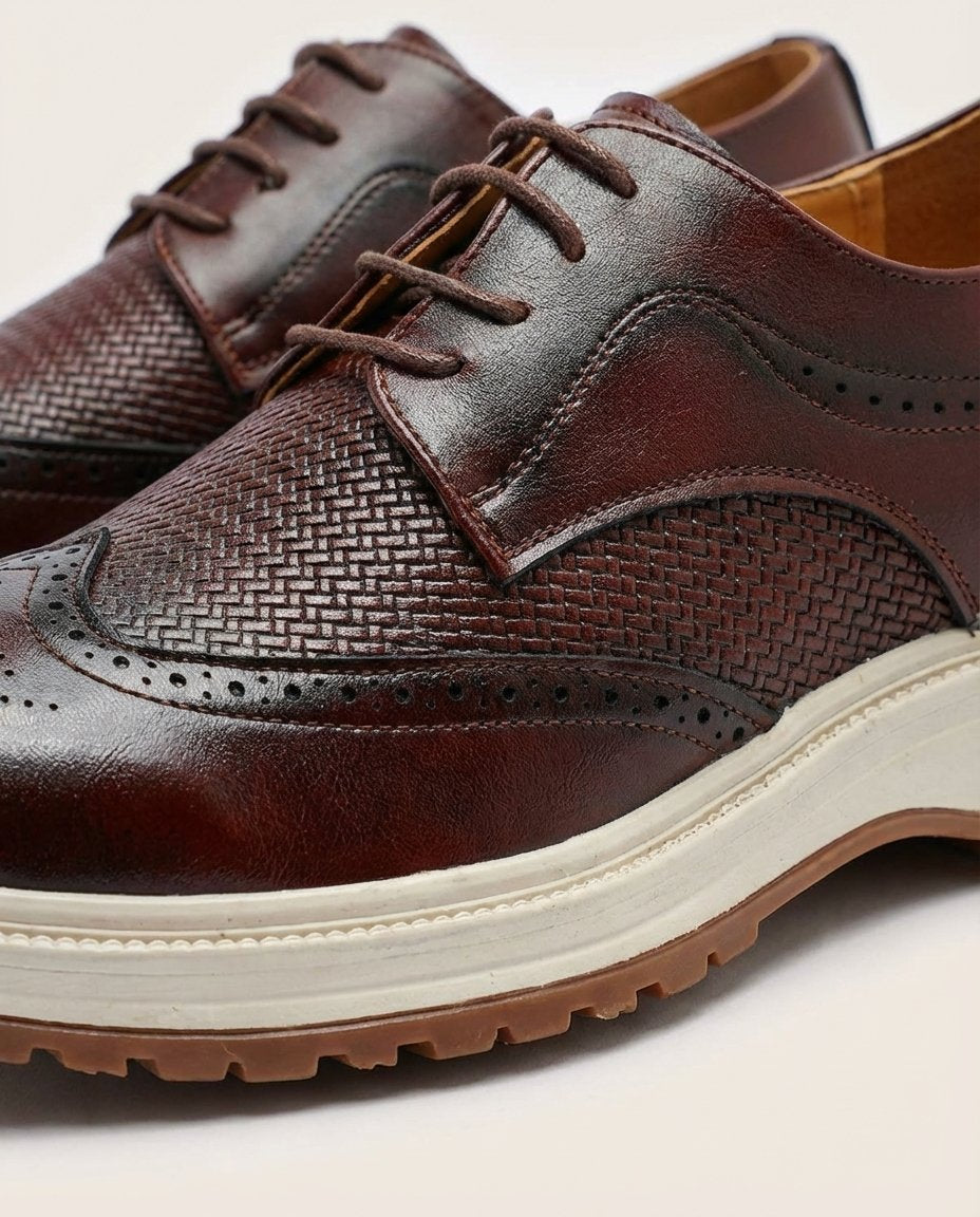Men's Wingtip Brogue Derby Shoes