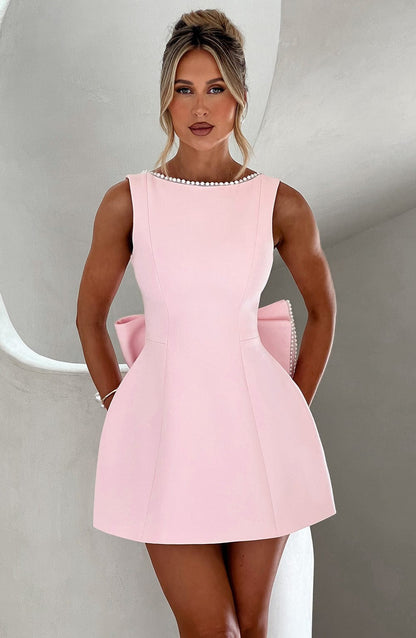 Pearl Mini Dress - Pink