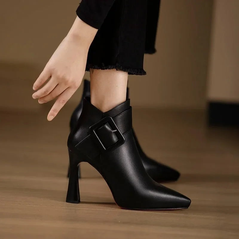 Stiletto Ankle Boots - Black