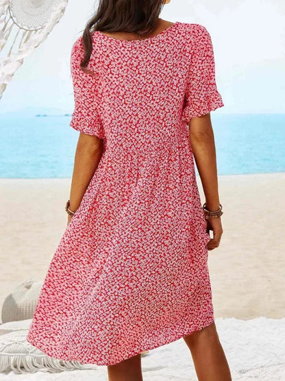 Summer Floral Midi Dress
