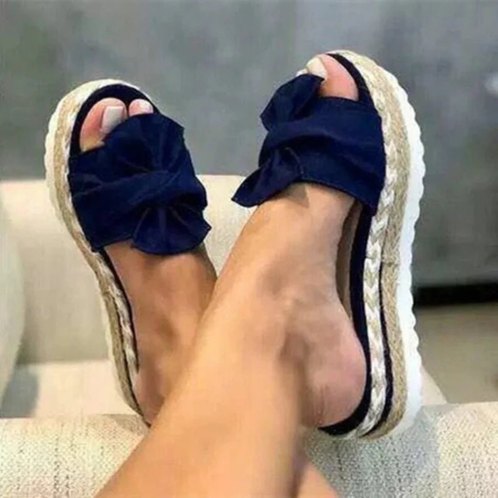 Women's Platform Slide Sandals - Blue