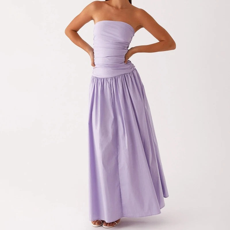 Strapless Floral Maxi Dress