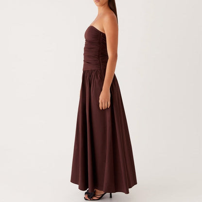 Strapless Floral Maxi Dress