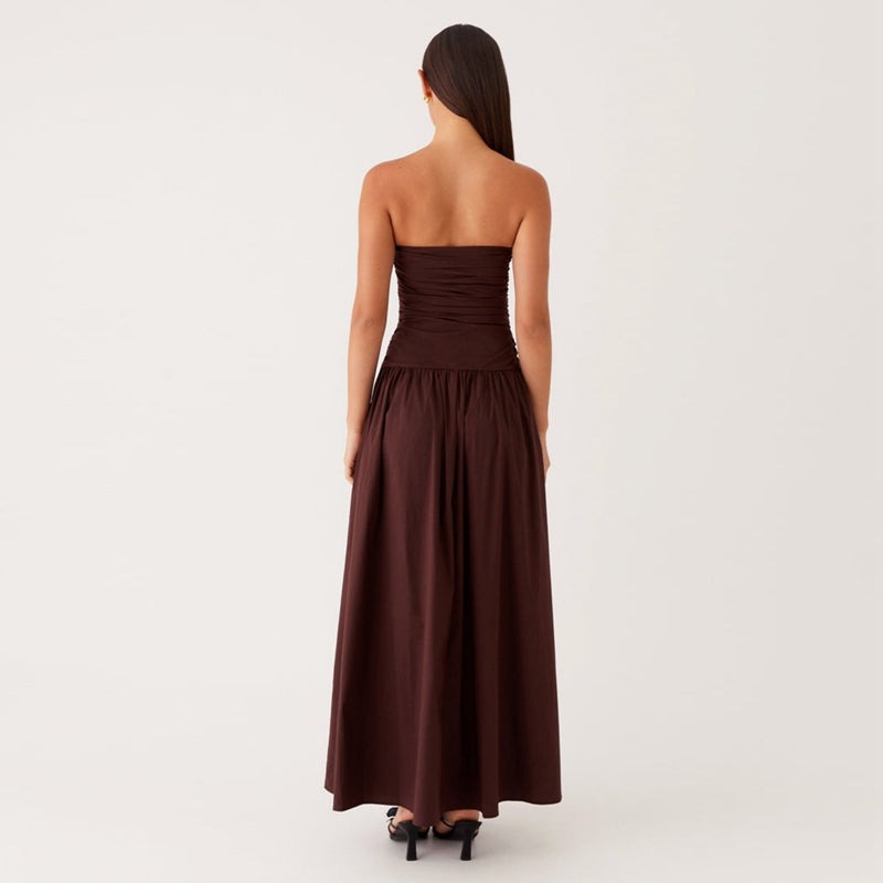 Strapless Floral Maxi Dress